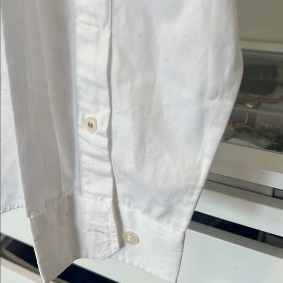 Banana Republic Mens White Button Down Shirt Size L Standard Fit Cotton - Picture 4 of 5